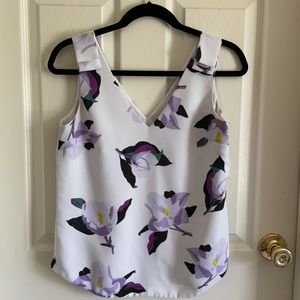 Lavender Floral Banana Republic Blouse